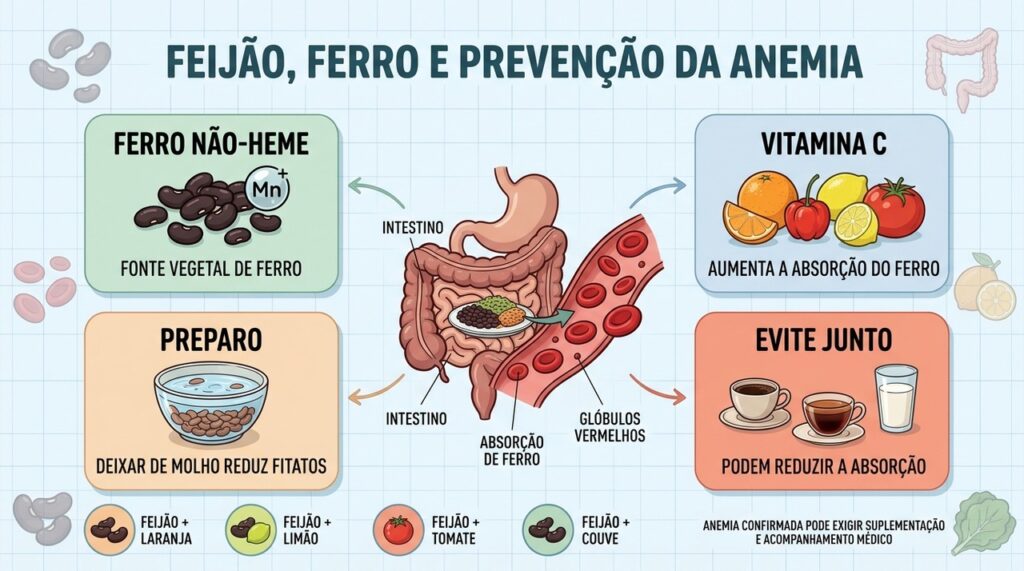 Ferro, vitamina C, preparo e combinações determinam quanto o organismo consegue absorver.