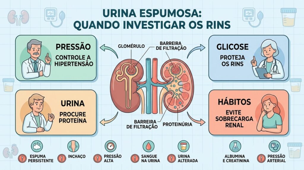 Pressão, glicose, proteinúria e hábitos influenciam diretamente a saúde e a função dos rins.