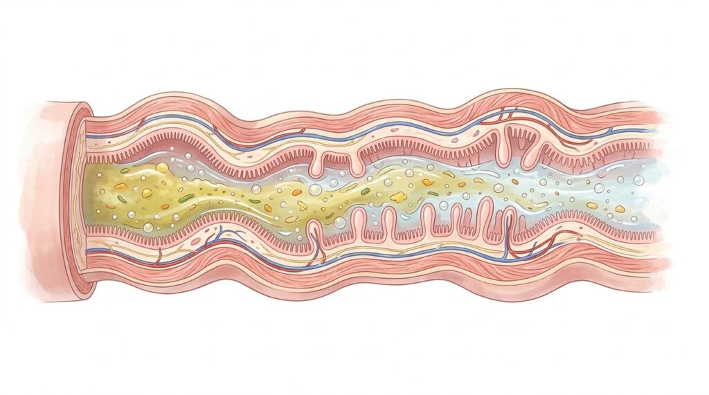 O movimento de alimentos, líquidos e gases pelo intestino produz os sons abdominais.