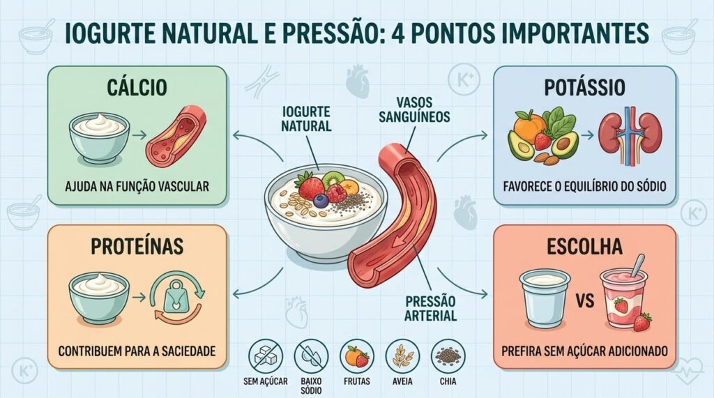 Cálcio, potássio, proteínas e boas escolhas tornam o iogurte aliado da pressão.