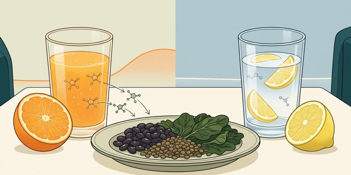 Suco de laranja ou água com limão em jejum: qual é superior para a imunidade, a digestão e a absorção de ferro