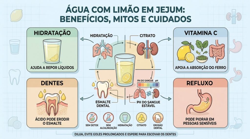 Hidratação, citrato, esmalte dental e refluxo resumem os efeitos reais da bebida.