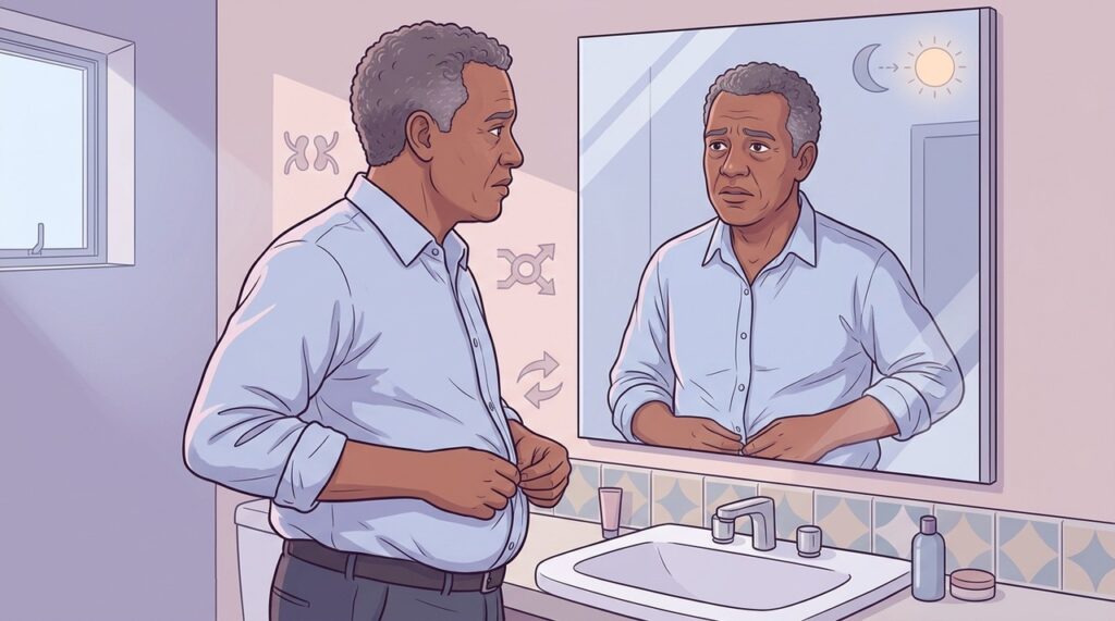 Sono insuficiente pode desregular apetite, cortisol e favorecer gordura visceral na barriga.