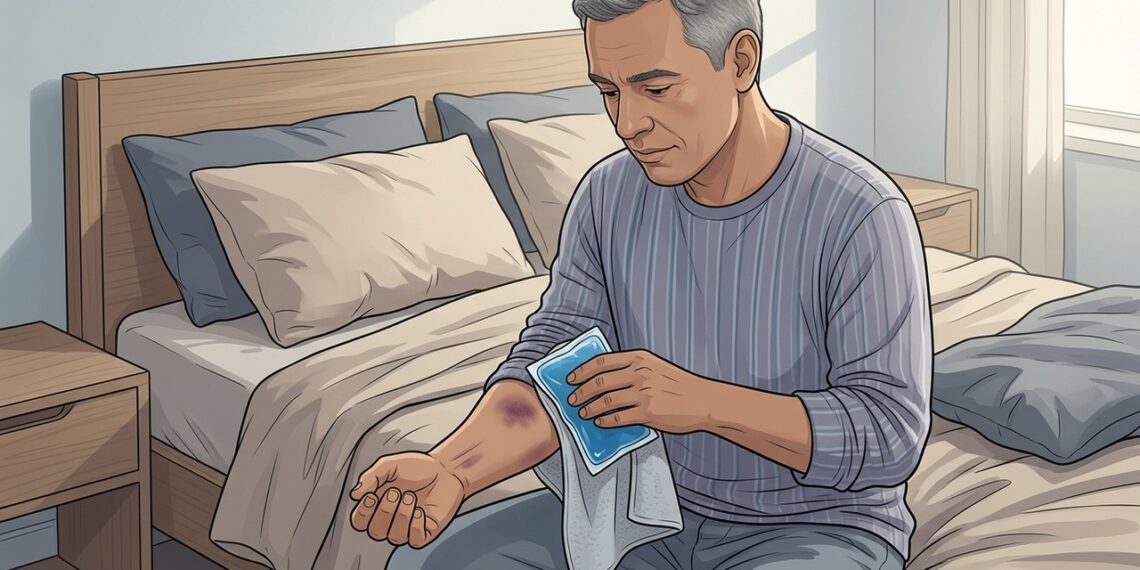 Será que colocar gelo direto na pele realmente ajuda a reduzir hematomas mais rápido?