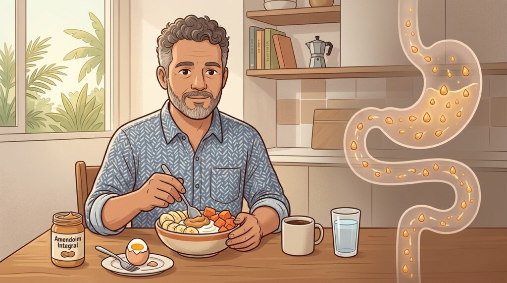 Iogurte, castanhas ou ovo tornam o lanche com frutas mais equilibrado e saciante.