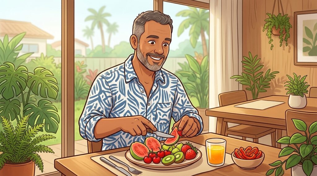 Variar frutas e vegetais ricos em vitamina C reforça a proteção antioxidante da pele.