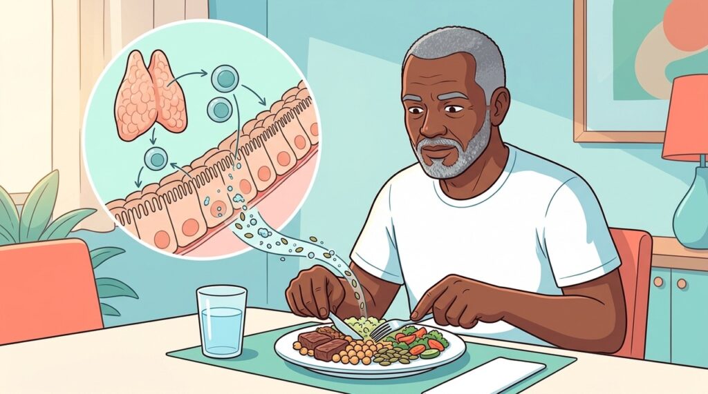 Carnes, sementes, leguminosas e frutos do mar fornecem zinco para apoiar a função imunológica.