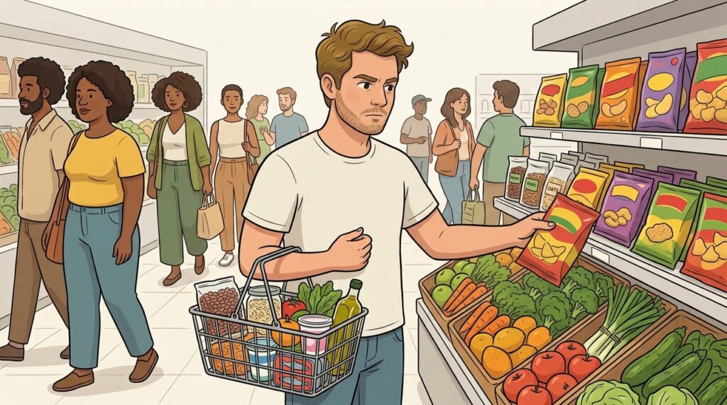 Mais alimentos naturais e menos ultraprocessados favorecem saúde metabólica nas próximas décadas.