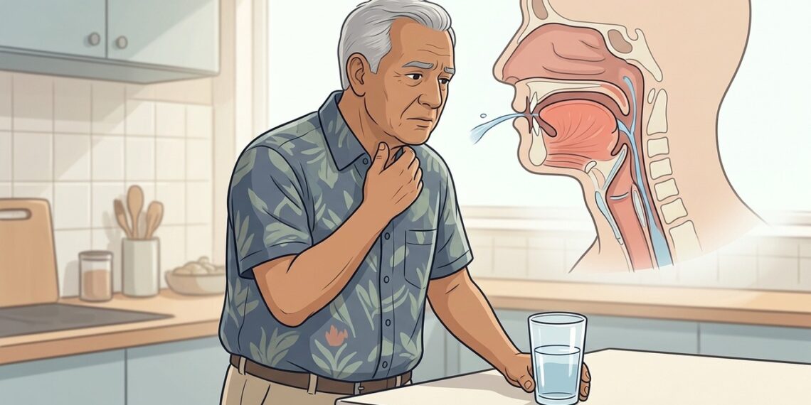 Engasgar com água com frequência pode indicar um problema de deglutição e não apenas que a pessoa bebeu rápido