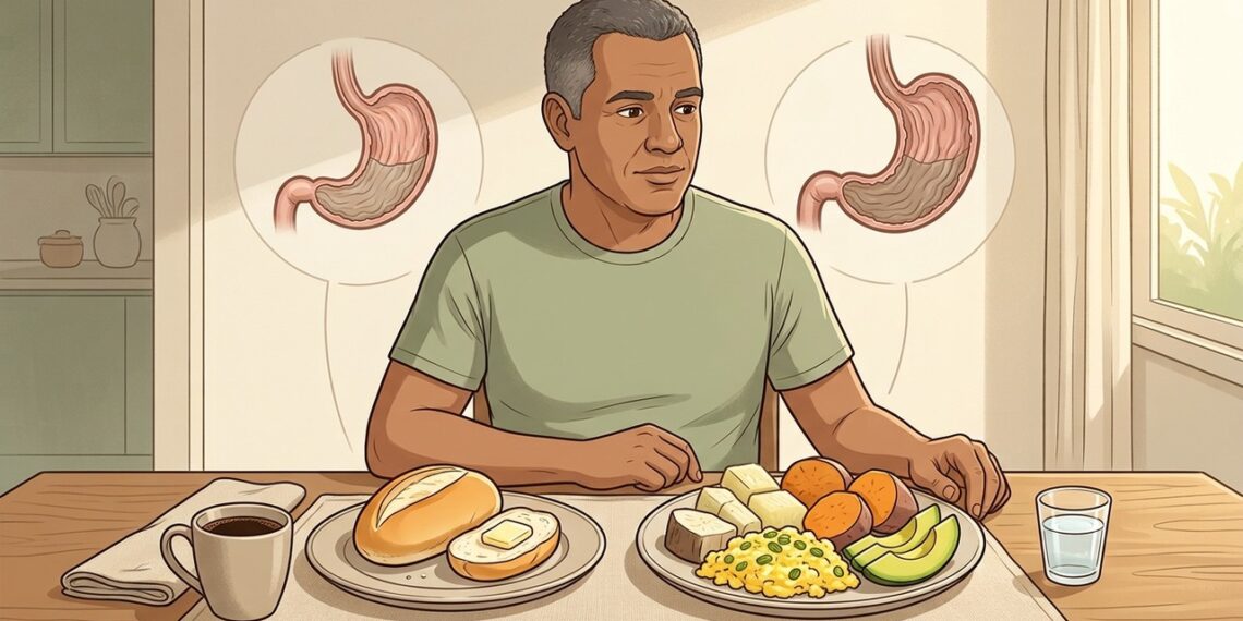 Trocar o pão por raízes cozidas no café da manhã pode aumentar a saciedade em algumas pessoas por causa das fibras e da densidade