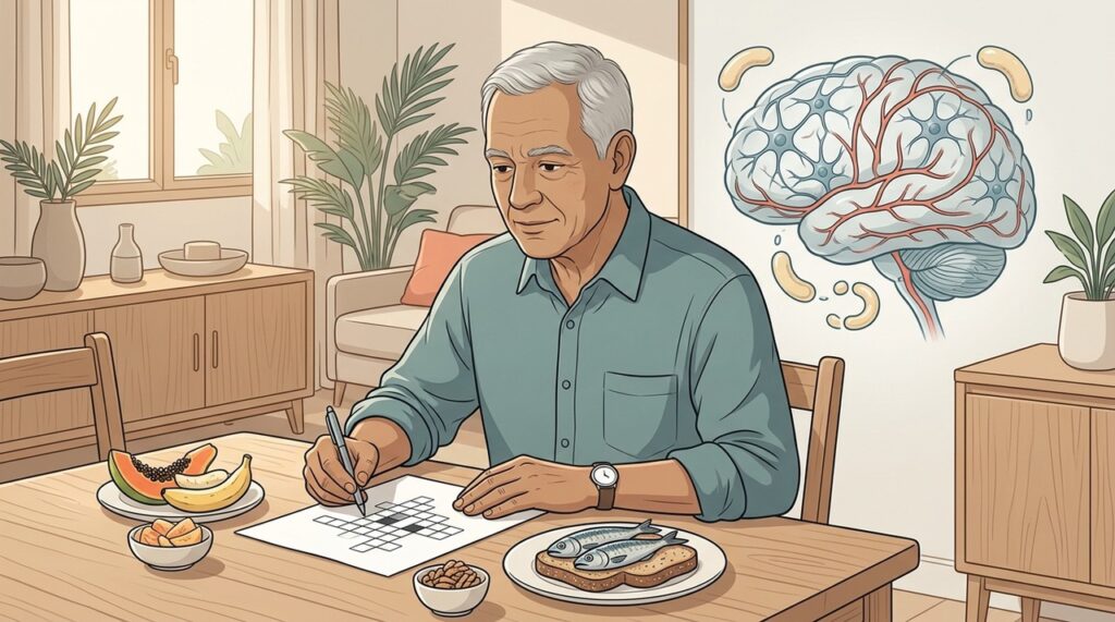 Ômega-3, alimentação equilibrada e estímulo cognitivo favorecem cuidados com o cérebro.