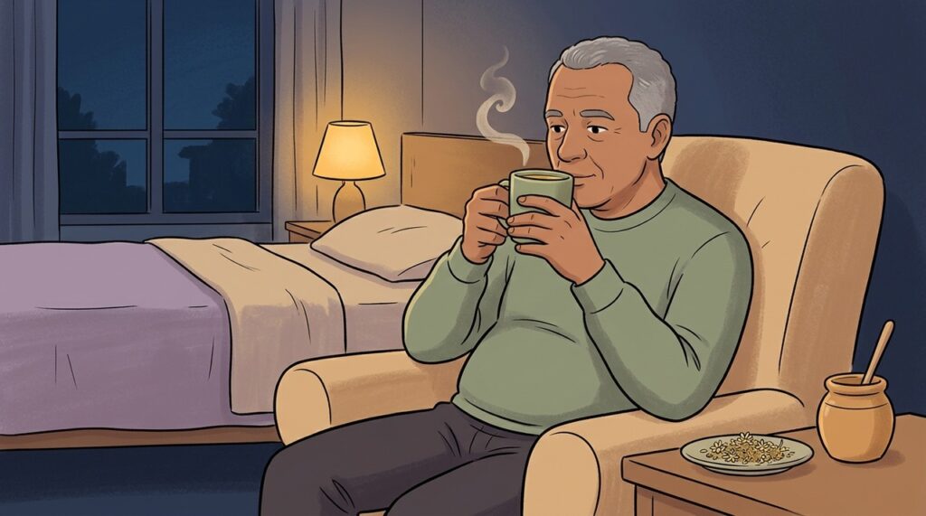 A bebida quente pode integrar um ritual noturno de desaceleração e relaxamento.