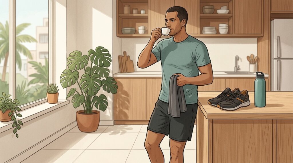Café antes do treino pode fazer parte de uma rotina de preparação eficiente.