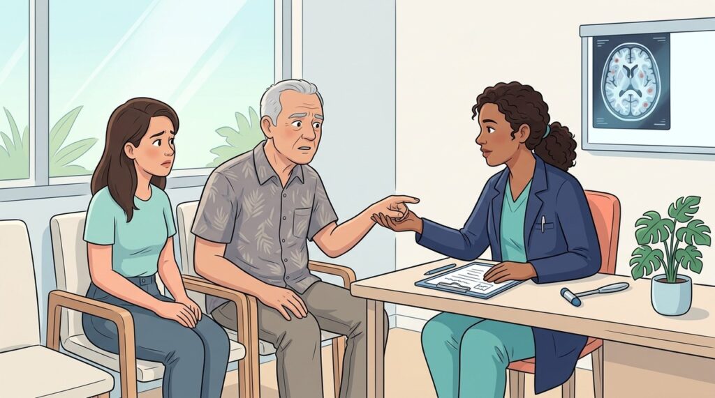 Mioclonias, desequilíbrio e evolução rápida apontam para um quadro distinto do Alzheimer.