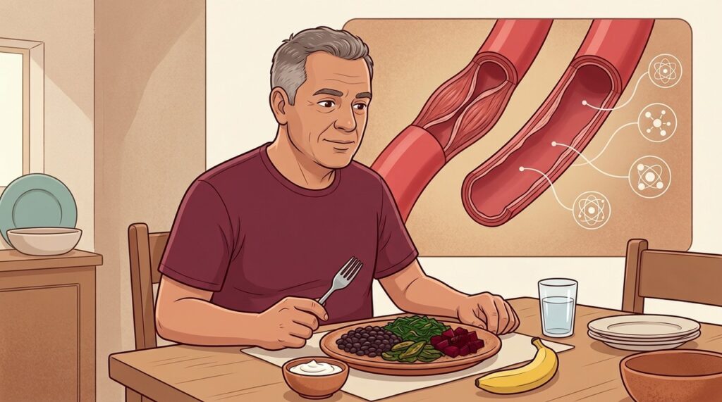 Uma alimentação rica em minerais ajuda a relaxar vasos e proteger o coração.