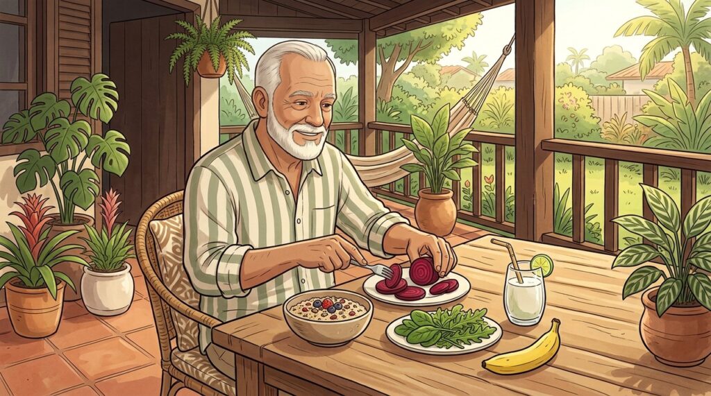 Uma alimentação equilibrada pode ajudar no controle da pressão e do excesso de sódio.