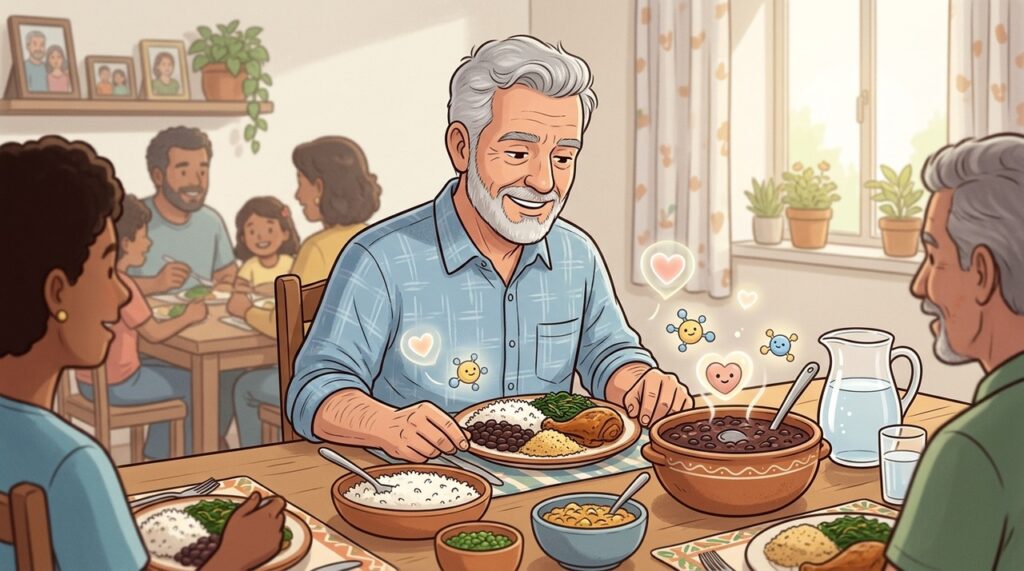 Arroz e feijão formam uma combinação brasileira que também favorece a saúde cardiovascular.