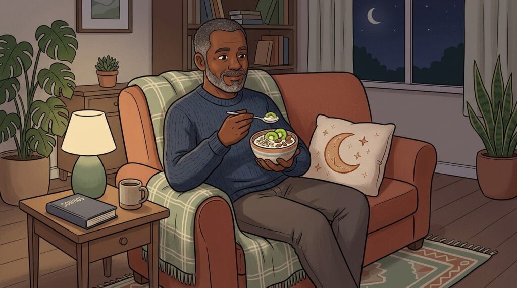 Pequenas porções de alimentos nutritivos podem favorecer o relaxamento antes do sono.