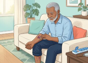 Observar pequenos hematomas nas pernas sem lembrar de batidas não é apenas pele mais sensível: pode ser sinal precoce de alteração de coagulação ou deficiência nutricional relevante