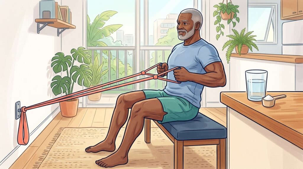 A suplementação de creatina também pode apoiar força e preservação muscular durante o envelhecimento.