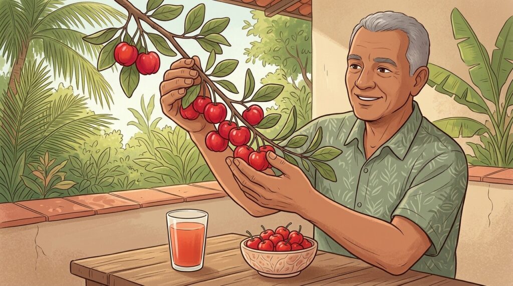 Vitamina C, polifenóis e carotenoides fazem da acerola uma fruta funcional de destaque.
