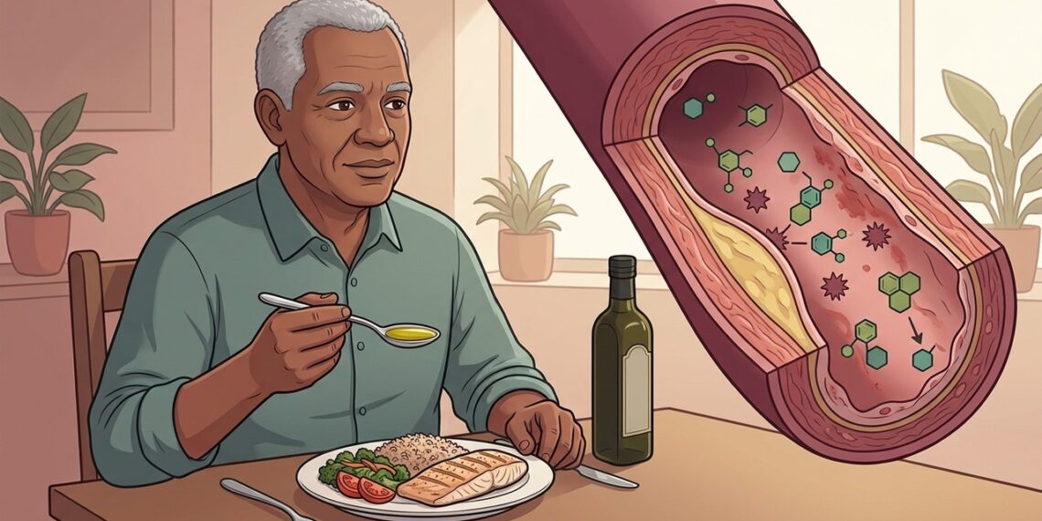 Azeite de oliva e coração: o que um estudo recente investigou sobre marcadores inflamatórios em pessoas com risco cardiovascular