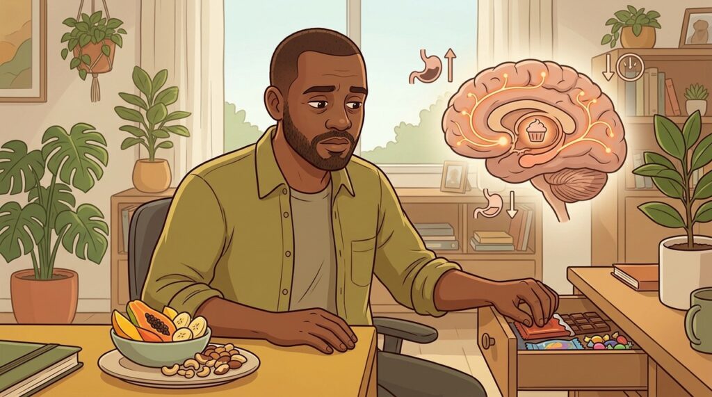 Após uma noite ruim, fome e busca por alimentos doces podem ficar mais intensas.