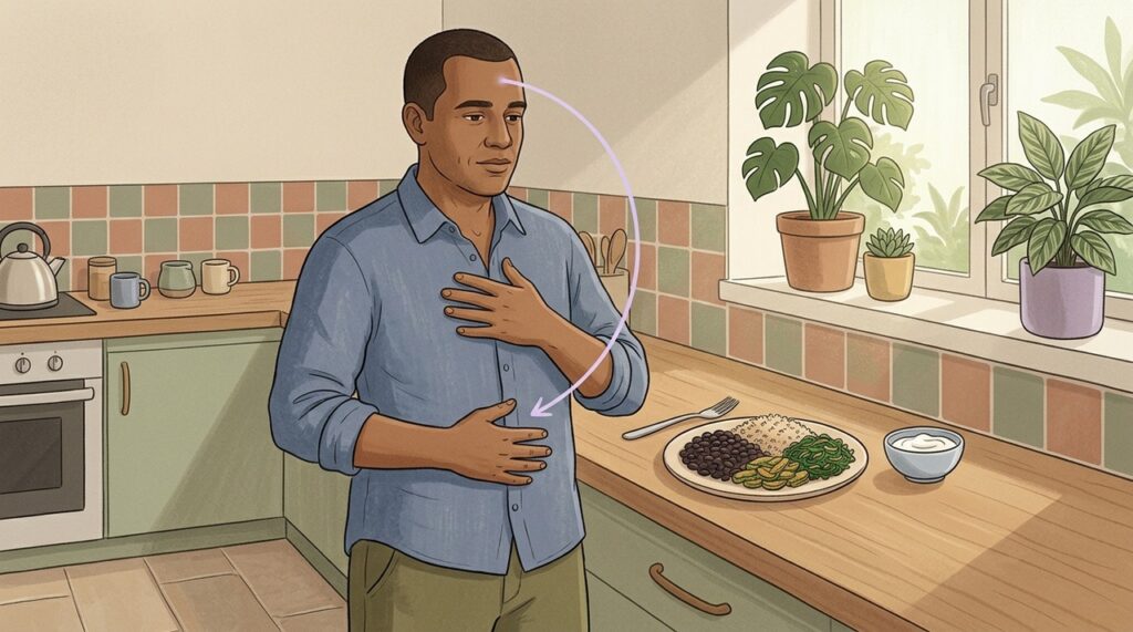 O eixo intestino-cérebro conecta digestão, estresse, sono e equilíbrio emocional.