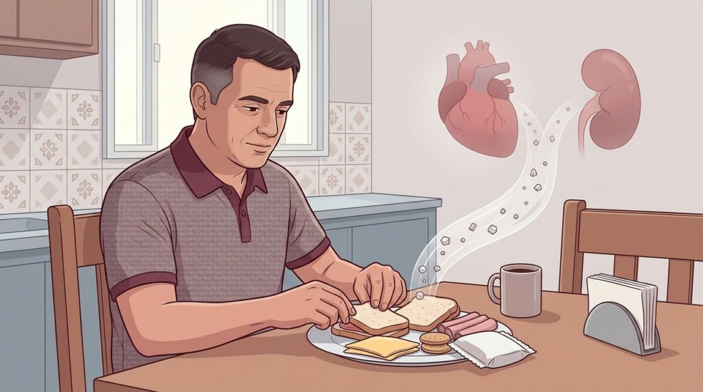 Pães, frios e biscoitos podem acumular sódio ao longo do dia.