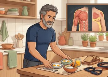 O ganho de peso na meia-idade não se deve apenas ao excesso de calorias, mas também à perda natural de massa muscular, que reduz o gasto energético em repouso
