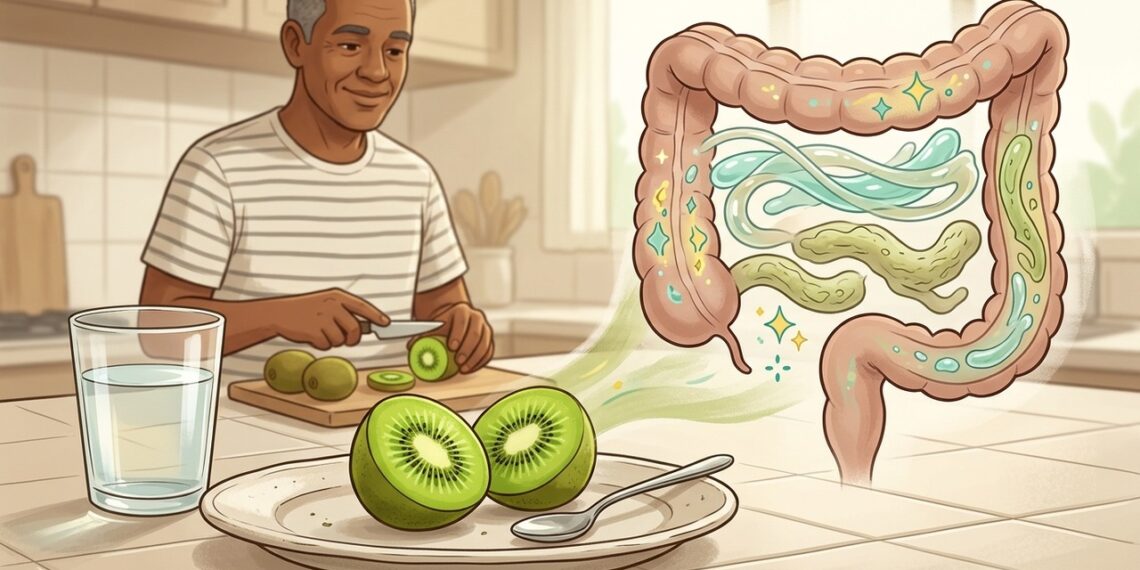 Qual é a fruta que auxilia a saúde do intestino e ajuda a prevenir a constipação crônica?