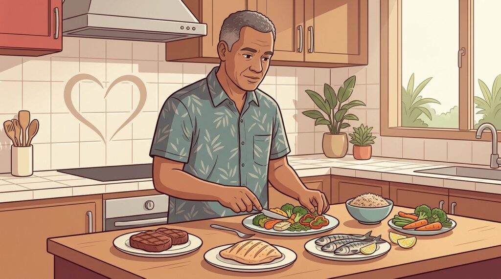 Frango e peixe podem substituir parte da carne vermelha nas refeições semanais.