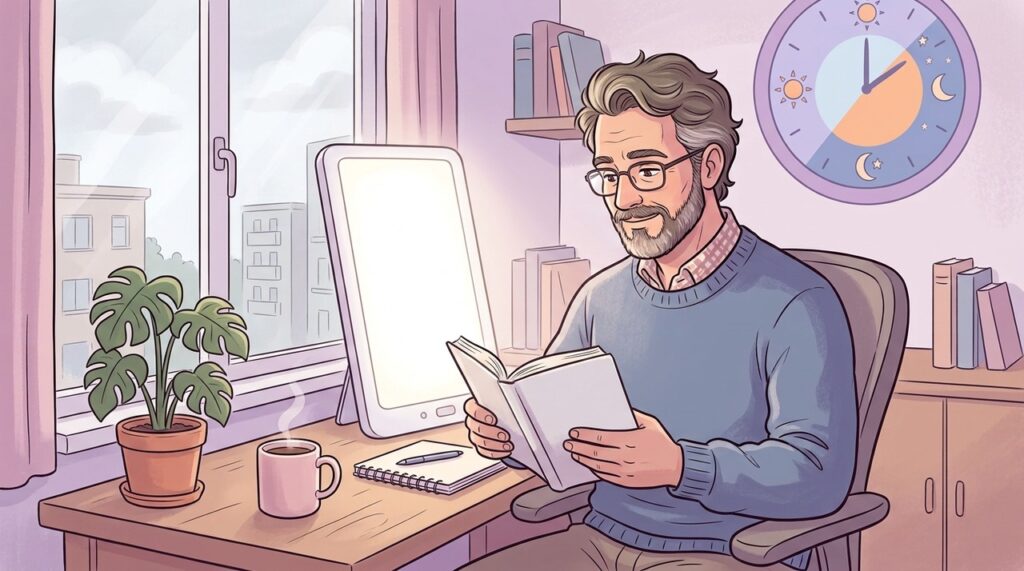 A luz natural ajuda a sincronizar o relógio biológico e pode influenciar o humor no inverno.