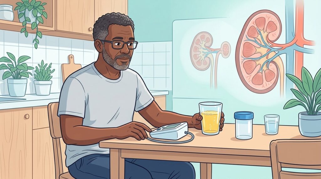 Urina persistentemente espumosa merece atenção, especialmente quando há pressão alta ou diabetes.