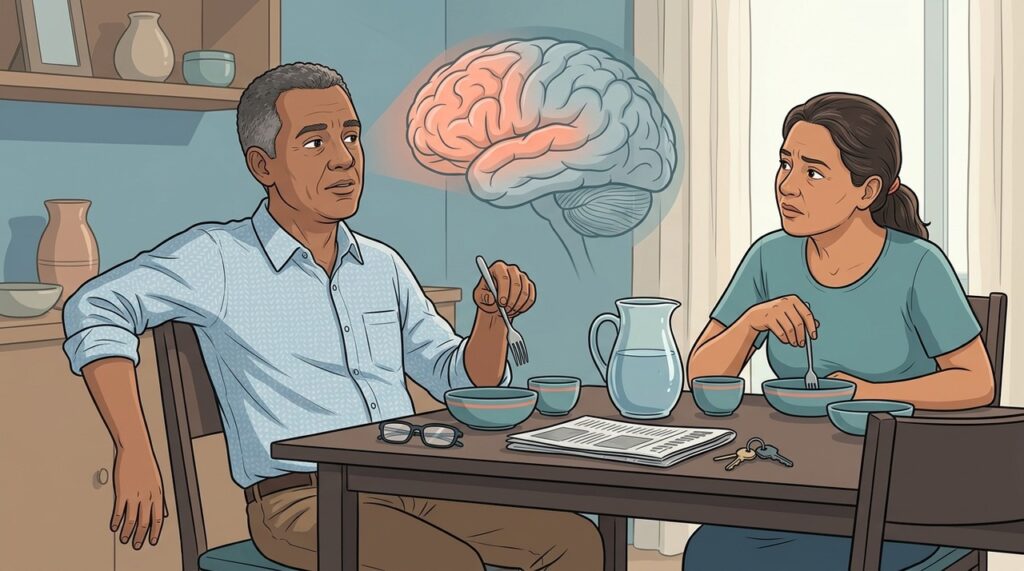 Perda de julgamento e empatia pode sinalizar demência frontotemporal precocemente.