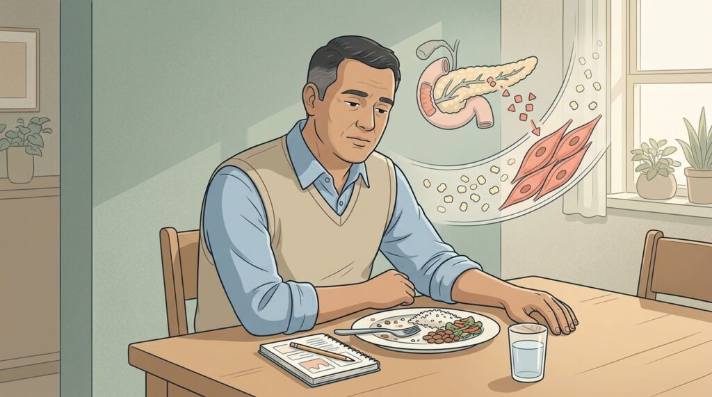 Cansaço após refeições e gordura abdominal podem justificar uma avaliação metabólica mais completa.
