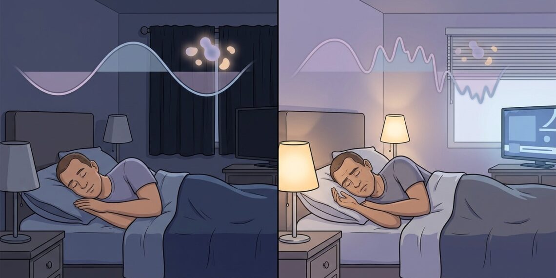 Dormir com o quarto totalmente escuro ou com uma luz acesa: qual ambiente favorece mais o sono profundo?