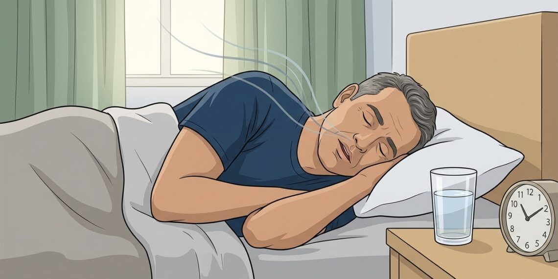 O que significa acordar várias vezes com a boca seca durante a madrugada?