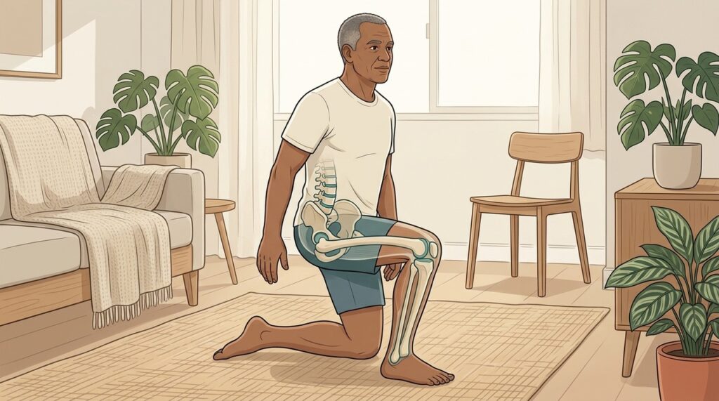Variar entre chão, cadeira e movimento importa mais que buscar uma postura perfeita.