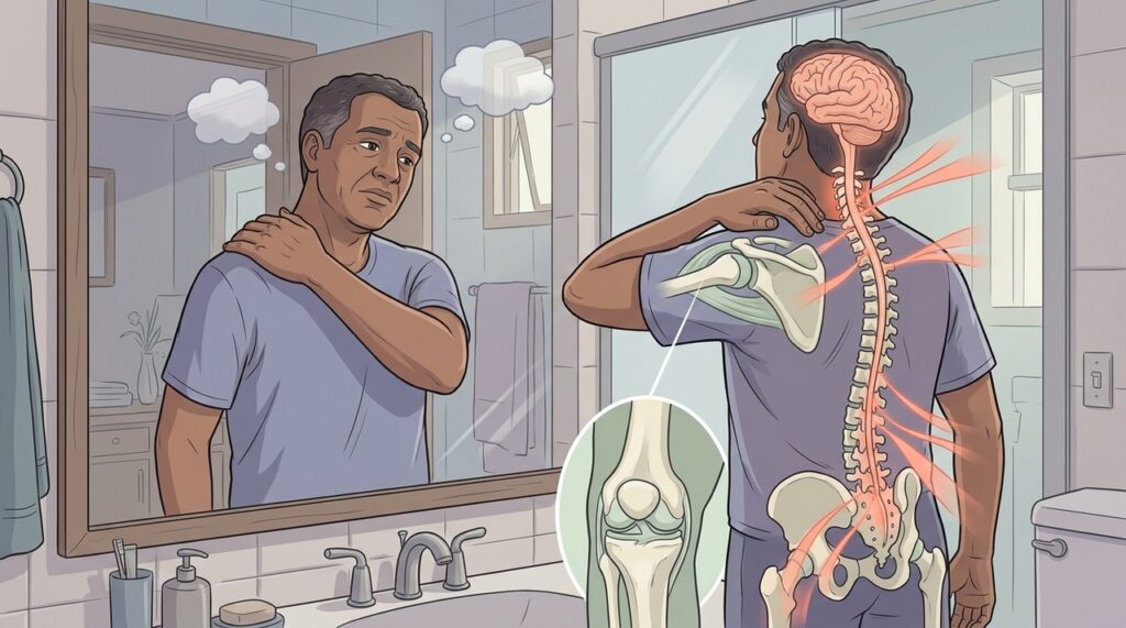 Dor generalizada, fadiga e sono ruim podem indicar fibromialgia, não reumatismo comum.