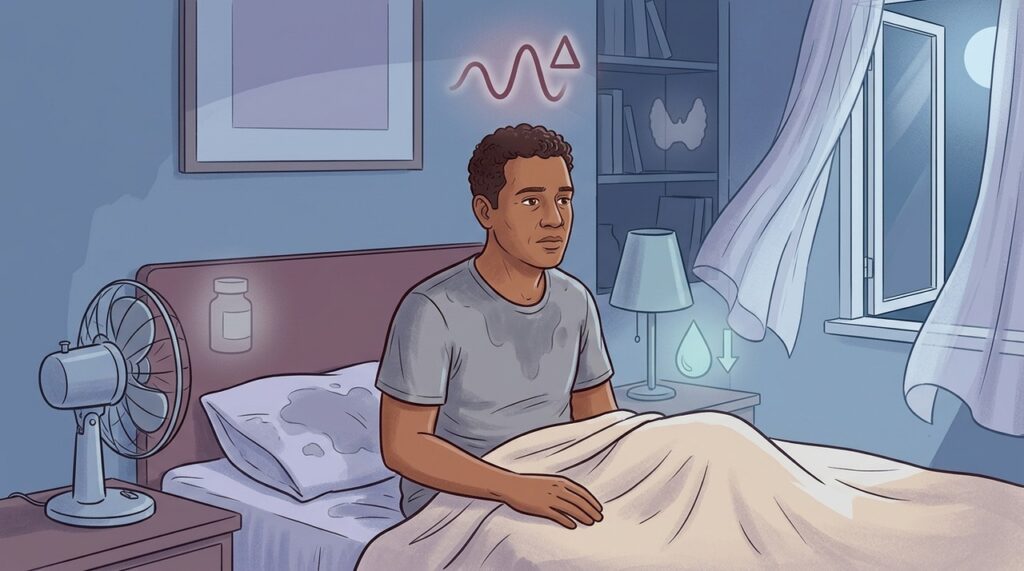 Hormônios, glicose, medicamentos e outras condições podem provocar suor durante o sono.