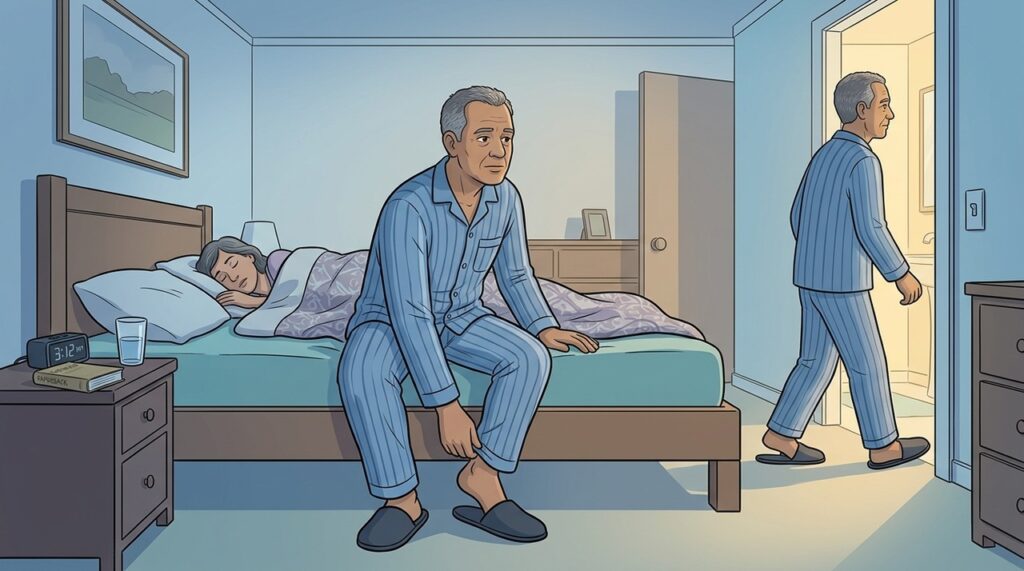 A noctúria interrompe o sono e pode ter causas urinárias, metabólicas ou respiratórias.