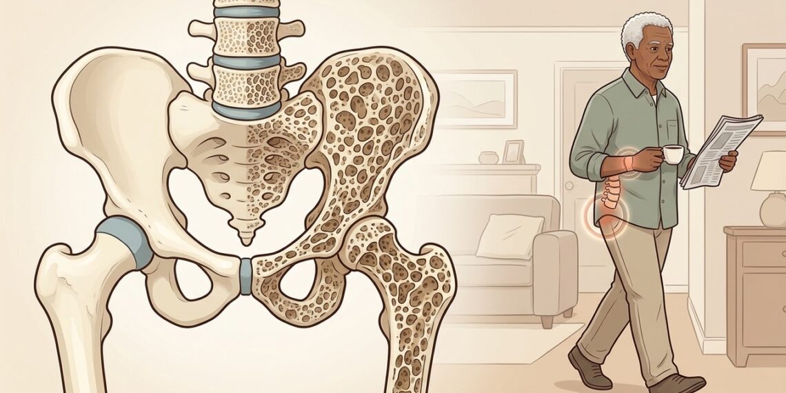 Ossos fracos nem sempre causam dor: osteoporose pode permanecer silenciosa até a primeira fratura