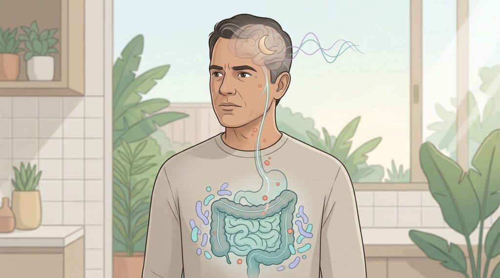 O intestino envia sinais capazes de influenciar humor, sono e ansiedade.