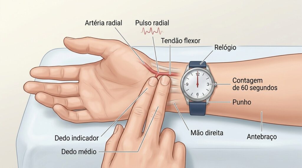 Medir o pulso após alguns minutos de repouso ajuda a obter uma frequência cardíaca mais representativa.