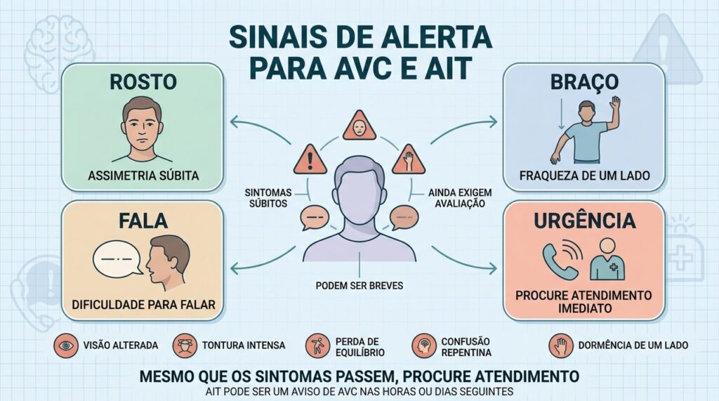 Sinais de alerta para AVC se manifestam horas ou dias antes
