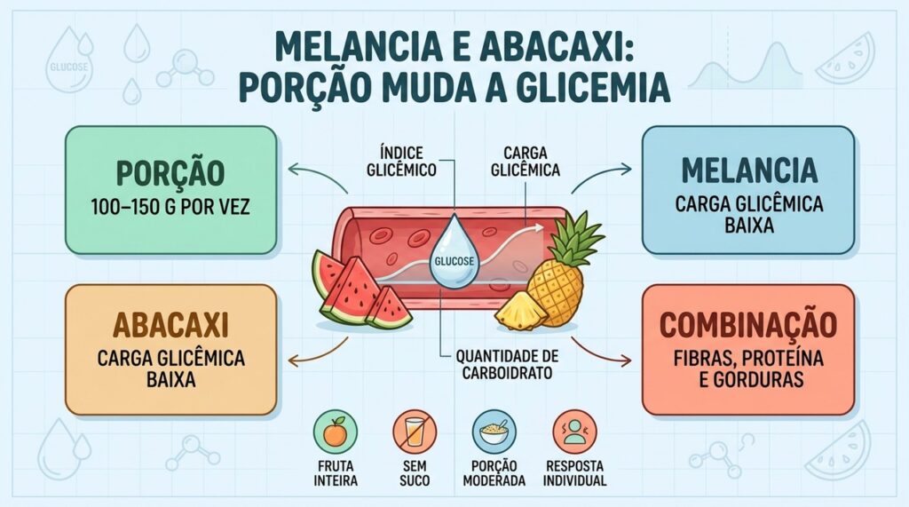 Índice glicêmico e carga glicêmica explicam por que a porção importa para a glicemia.