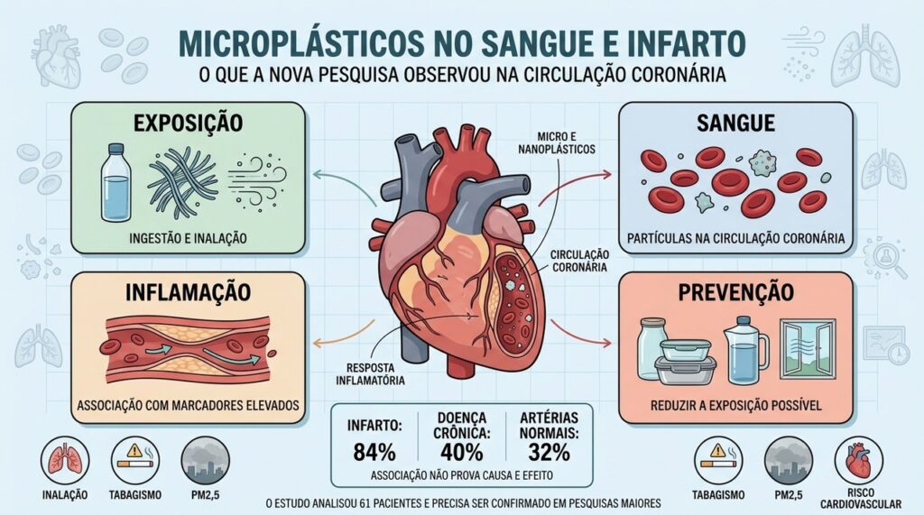 Exposição, circulação coronária, inflamação e prevenção resumem os principais achados do estudo.