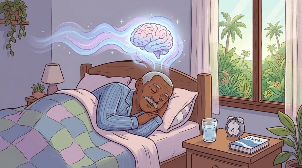 Sono regular e reparador ajuda a preservar memória, atenção e saúde cerebral durante o envelhecimento.