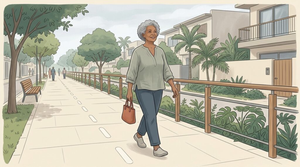 A velocidade da caminhada revela muito sobre autonomia e saúde no envelhecimento.